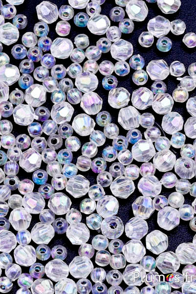 Acryl kralen - diam. 3–5 mm - wit  